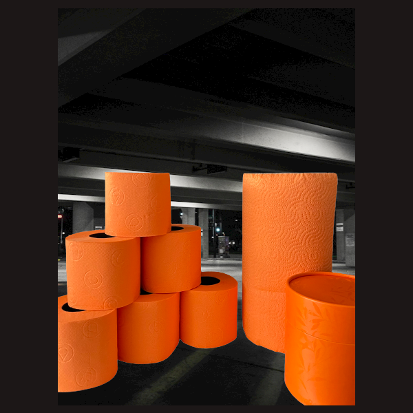 VIVA ORANGE 3er Set WC-Papier &amp; XXL K&uuml;chen-/Handtuch-Rolle &amp; Taschent&uuml;cher Zupfbox