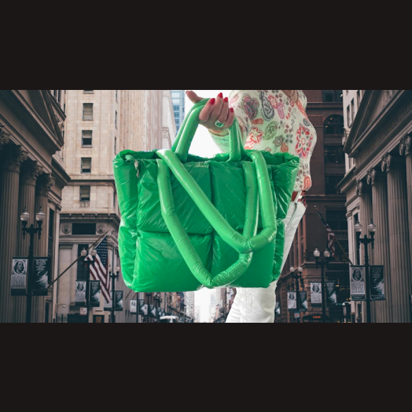 NEON DREAM ultimativert Must-Have Shopper im KnitterLook GREEN-TO-GO