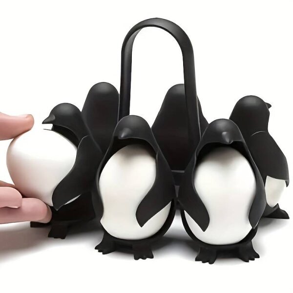 EGGzellenter PINGUIN EierHALTER / EierKOCHER schwarz