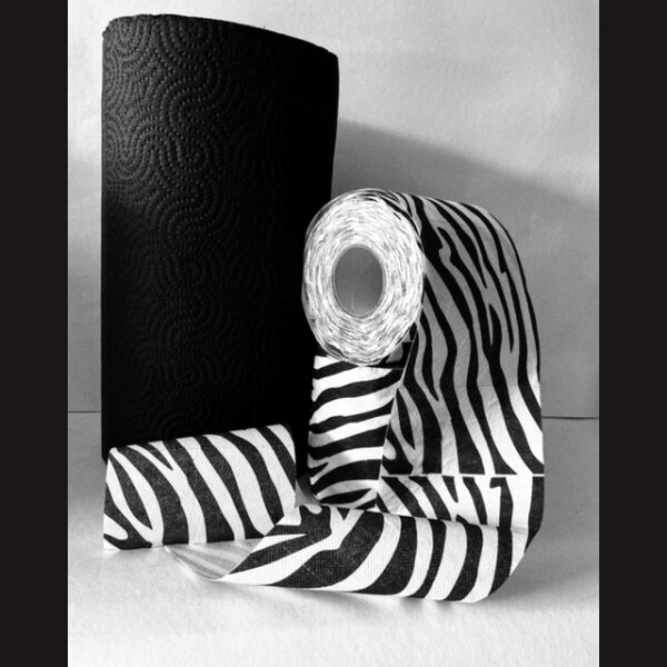 ZEBRA deSIGN WC-Papier &amp; Glamour SCHWARZE Handtuchrolle XL - 3er Luxury Set