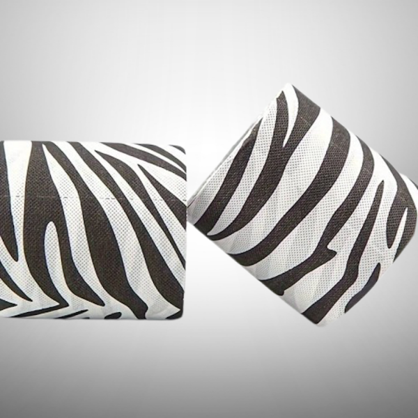 ZEBRA deSIGN WC-Papier &amp; Glamour SCHWARZE Handtuchrolle XL - 3er Luxury Set