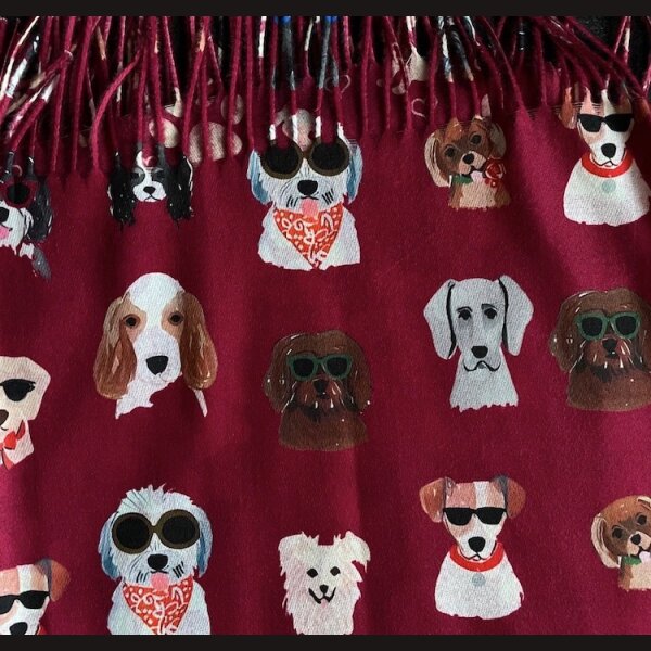 VINTAGE STYLE! im &quot;DOG&quot;  deSIGN in markantem BORDEAU 70 x 180 cm