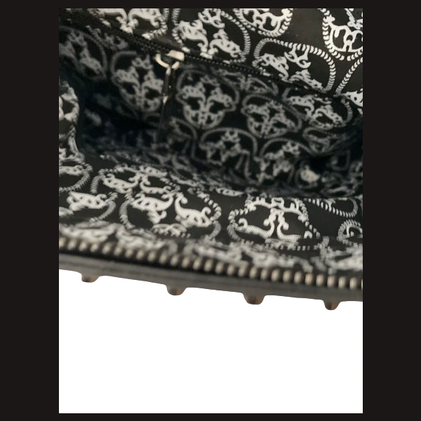 SUPER TREND SHOPPER Black SKULL deSIGN mit Nieten &amp; gepr&auml;gter Leder-Optik