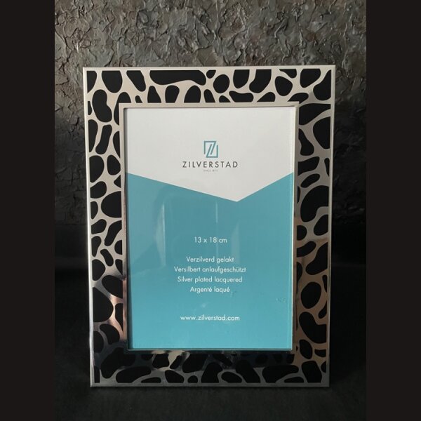 EXCLUSIVER FOTORAHMEN versilbert im LEO deSIGN 22 x 16,5 cm