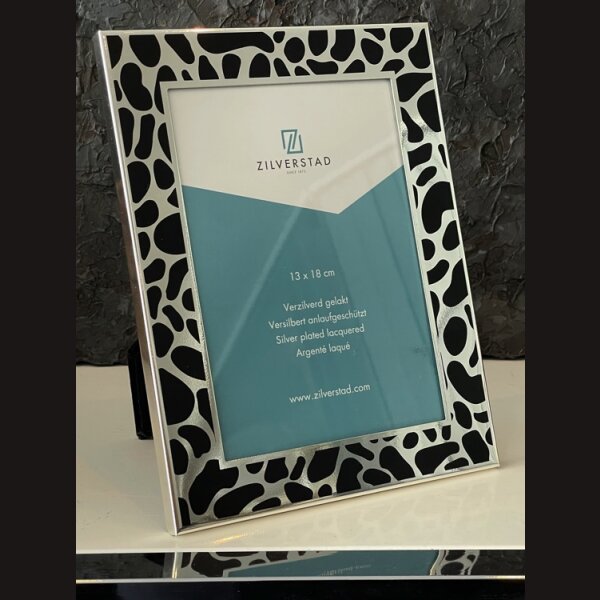 EXCLUSIVER FOTORAHMEN versilbert im LEO deSIGN 22 x 16,5 cm