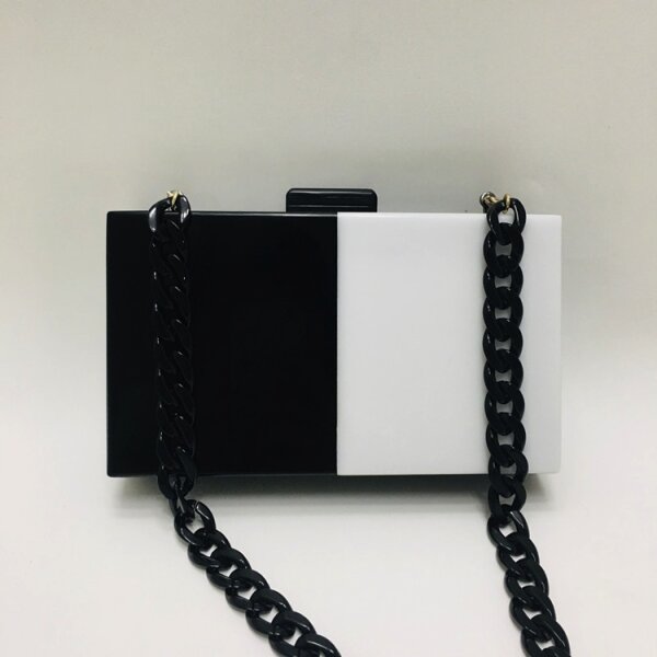 Mega STYLISCHE CLUTCH im trendigem Black &amp; White deSIGN