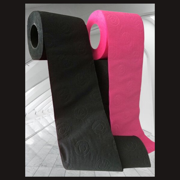 LUXUS BAD STYLING deSIGN WC-Papier MIX in &quot;Schwarz &amp; Pink&quot; das &quot;sexiest paper on earth&quot;