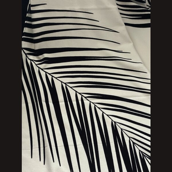 BEACH TOWEL - Strandtuch schwarz wei&szlig; 100%  Cotton deSIGN &gt; Palmen &lt; 90 x 180 cm