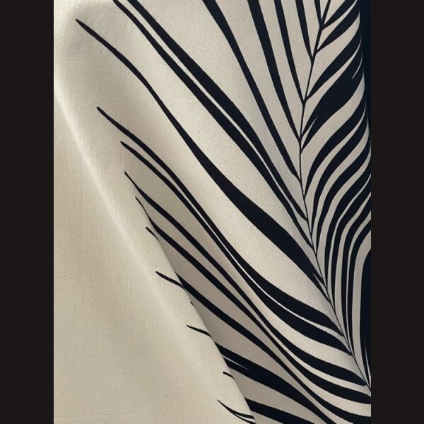 BEACH TOWEL - Strandtuch schwarz wei&szlig; 100%  Cotton deSIGN &gt; Palmen &lt; 90 x 180 cm