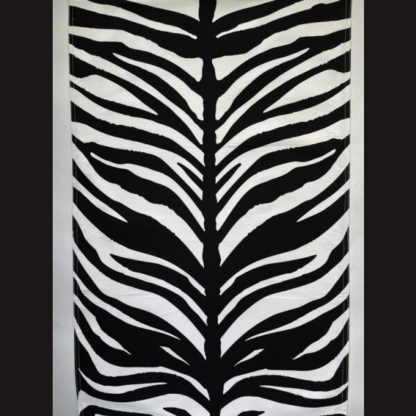 STYLISCHER TISCHL&Auml;UFER SchwarzWeiss &quot;Zebra deSIGN&quot; 100 % Baumwolle 50 x 160 cm