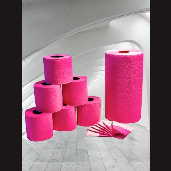 THINK PINK! WC-Papier &amp; XXL Handtuch-Rolle - Sexiest Paper on Earth