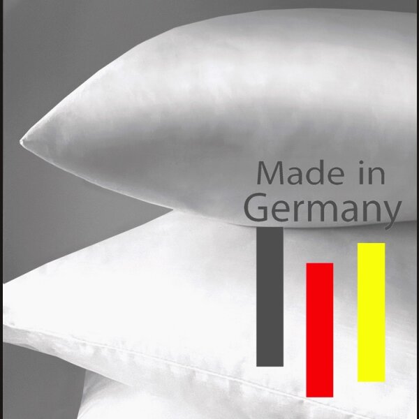 TRAUM-SCH&Ouml;NES Inlett - F&uuml;llkissen 100 % Baumwoll-H&uuml;lle hochwertig, weiss, waschbar &quot;Made in Germany&quot; Gr&ouml;&szlig;e 40 x 40 cm