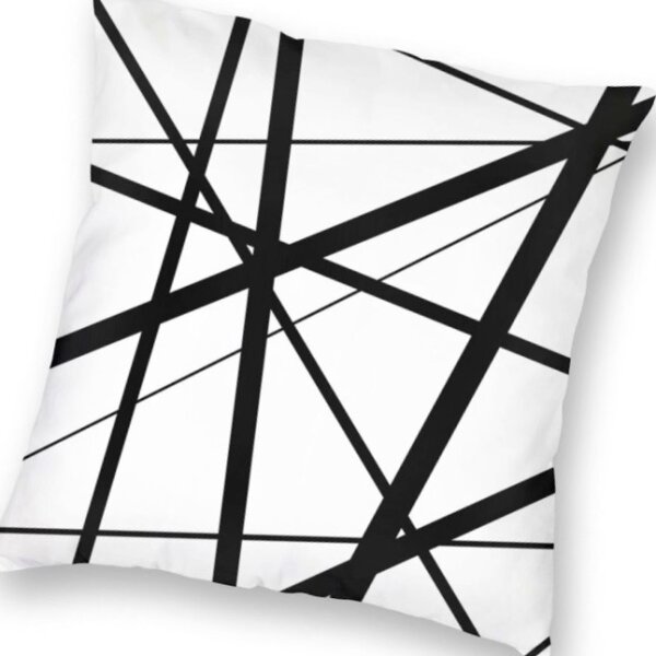 GeometricART DekoKissen Schwarz/Wei&szlig;  Collection &quot;WakeUp&quot; 45 x 45 cm