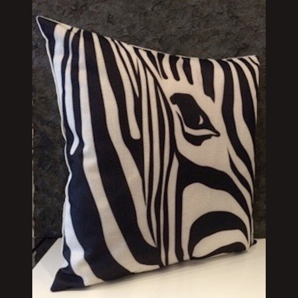 ANIMAL PRINT &quot;Zebra&quot; stylisches Deko Kissen im SchwarzWeissen PowerLOOK