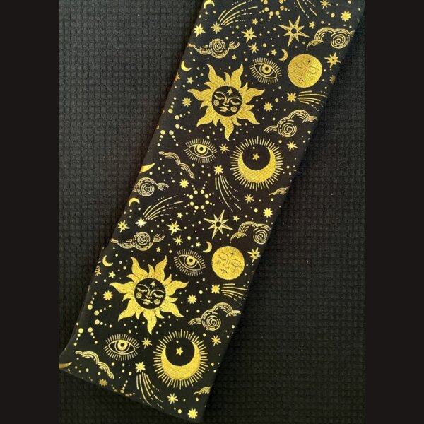 NEW PANTRY Chic 2er Set G-Tuch black mit goldenem Mond &amp; Sternen 70 x 47 cm